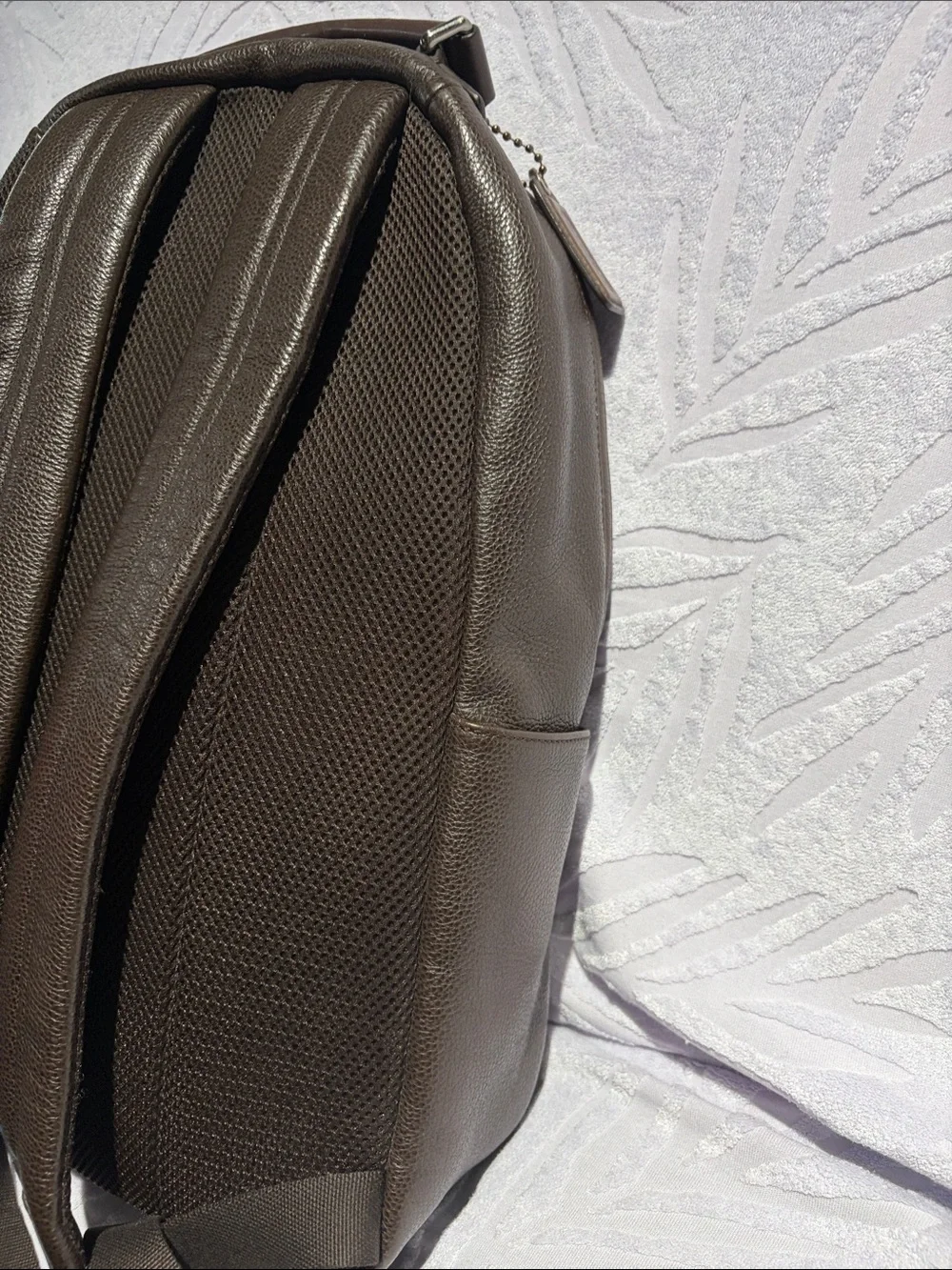 Coach Men’s Leather Backpack in Dark Brown and Brown